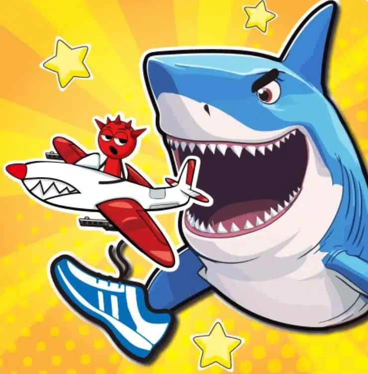 Player flying and shooting enemies in the retro arcade game Fly and shoot 1. Italian Bosses - steal a brainrot